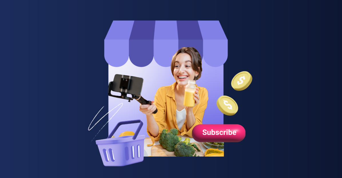 influencer promoting food for e-grocery brand